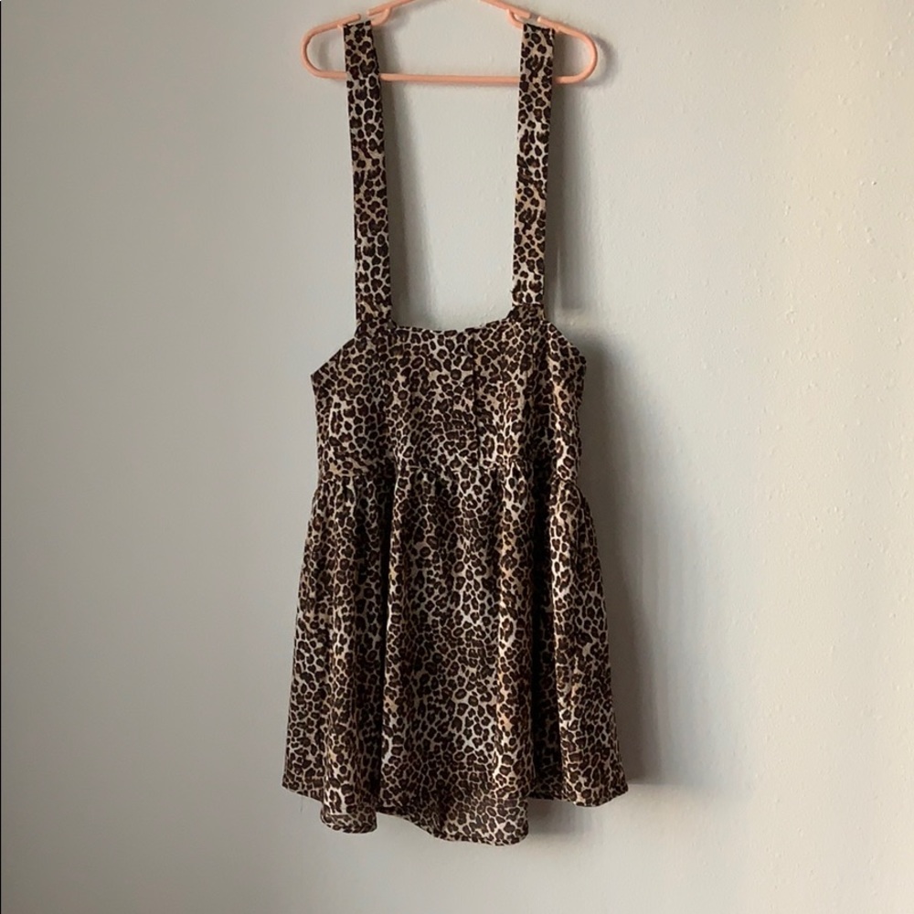 Cheetah print overalls